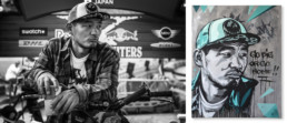 Eigo Sato - Red Bull X-Fighters - © JeF Briguet / Artwork © Viza - www.facebook.com/theartofviza
